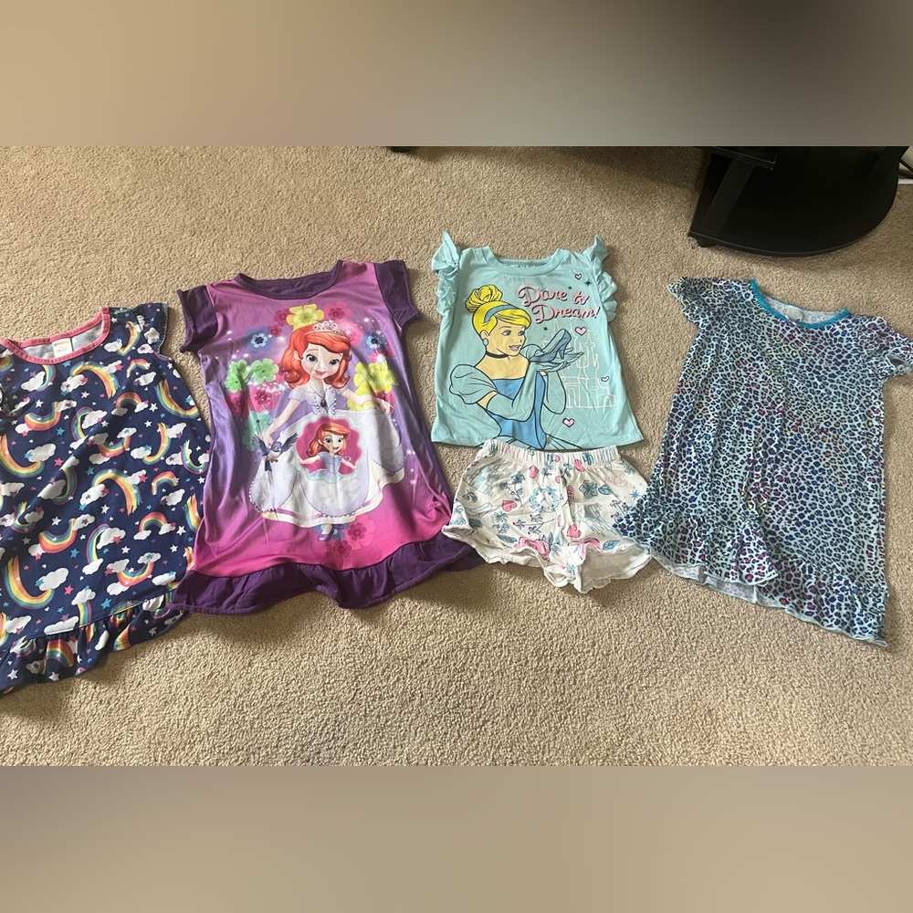 Disney Princess Pajama Set in Purple and Blue